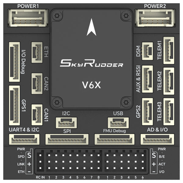 Tianduo V6X Series Industrial Flight Controller, PX4 Open Source Autopilot, for Multirotor Drones and Unmanned Ground Vehicles - Youyeetoo