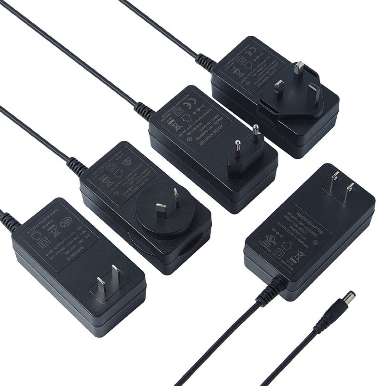 12V5A DC Power Supply 5521 5.5x2.1mm - CE FCC, Support EU UK US Standard