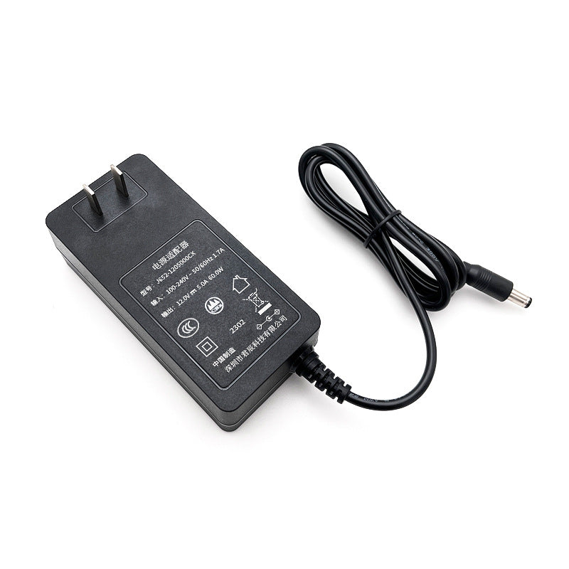 12V5A DC Power Supply 5521 5.5x2.1mm - CE FCC, Support EU UK US Standard