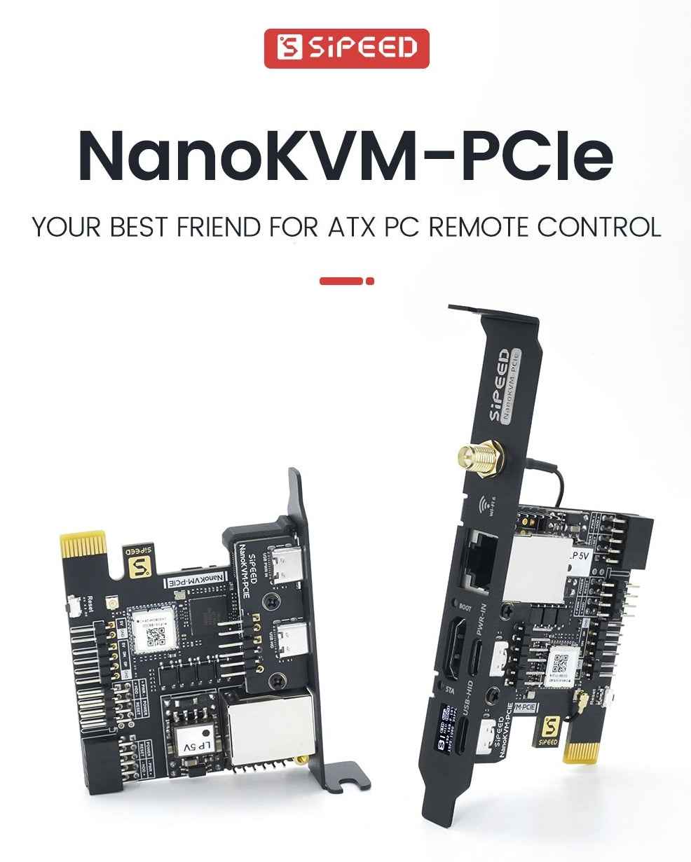 Sipeed NanoKVM PCIE Version - ATX PC Remote control, RISC-V Nano
