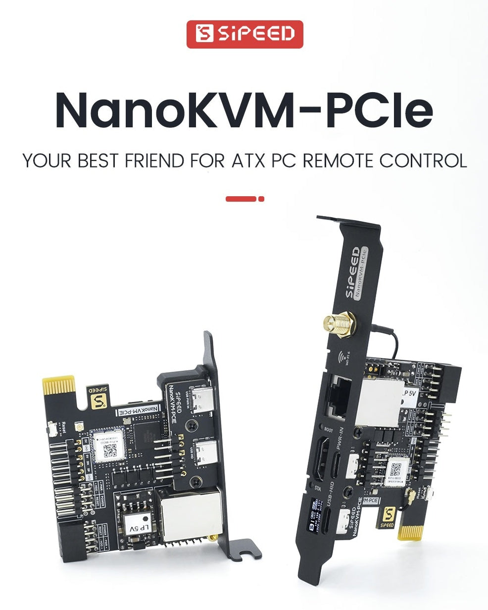 Sipeed NanoKVM PCIE Version - ATX PC Remote control, RISC-V Nano KVM over IP