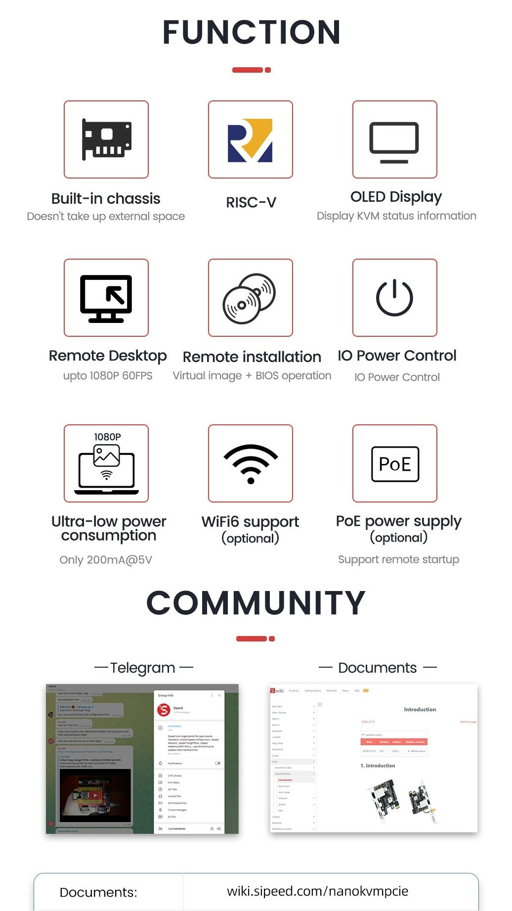 Sipeed NanoKVM PCIE Version - ATX PC Remote control, RISC-V Nano KVM over IP