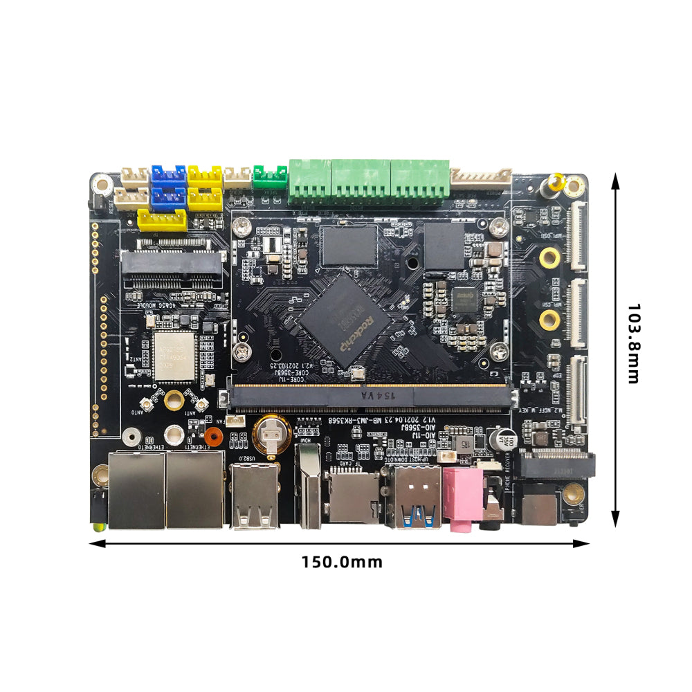 youyeetoo Core-3568J AI Core Board 4GB+32GB RockChip RK3568 quad-core 64-bit  Integrated co-processors supports GPU, VPU, NPU Main image