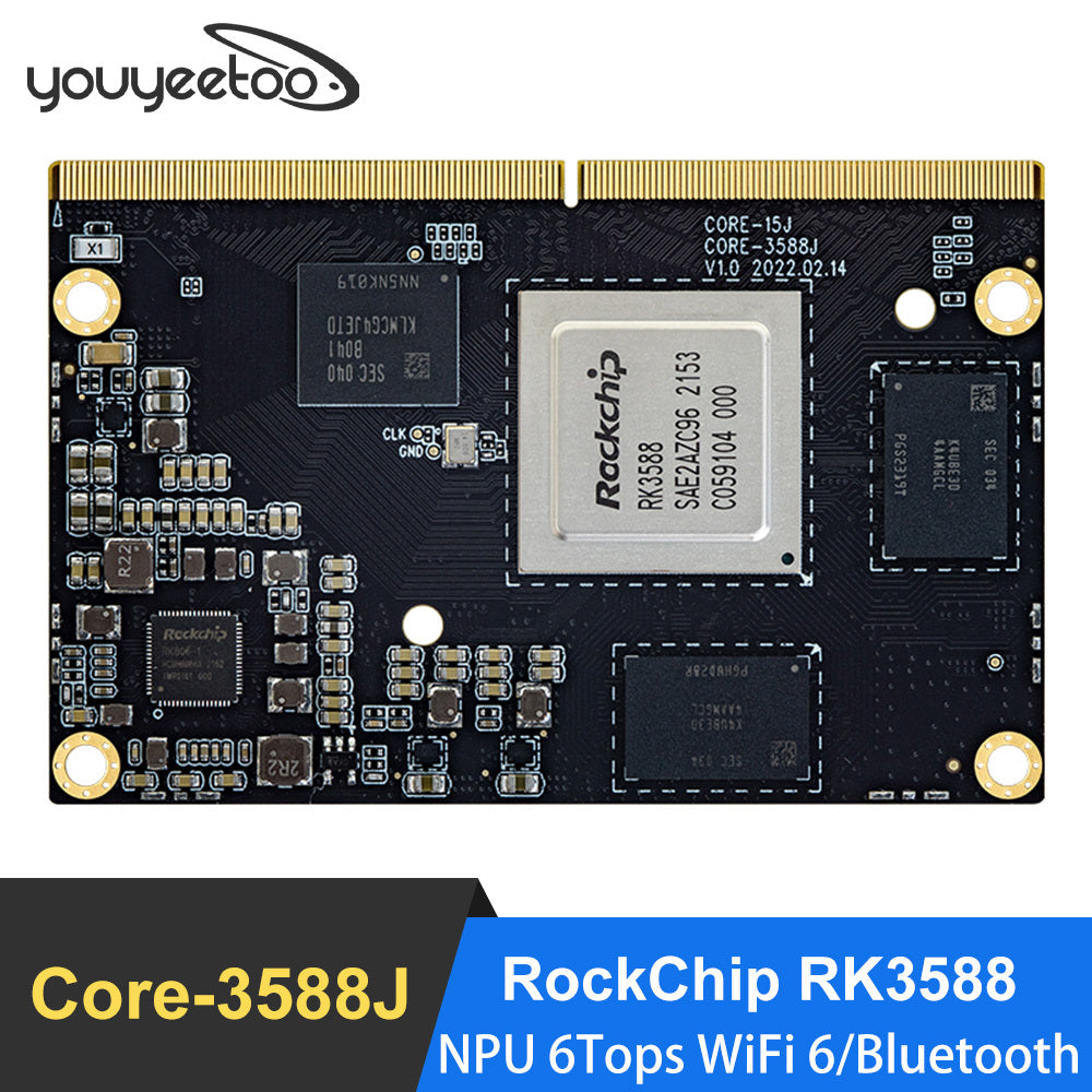 youyeetoo Core-3588J 8K AI Core Board RockChip RK3588 8-core 64-bit 8nm Cortex-A76 NPU 6Tops SBC Supports Android 12.0 Linux Main image