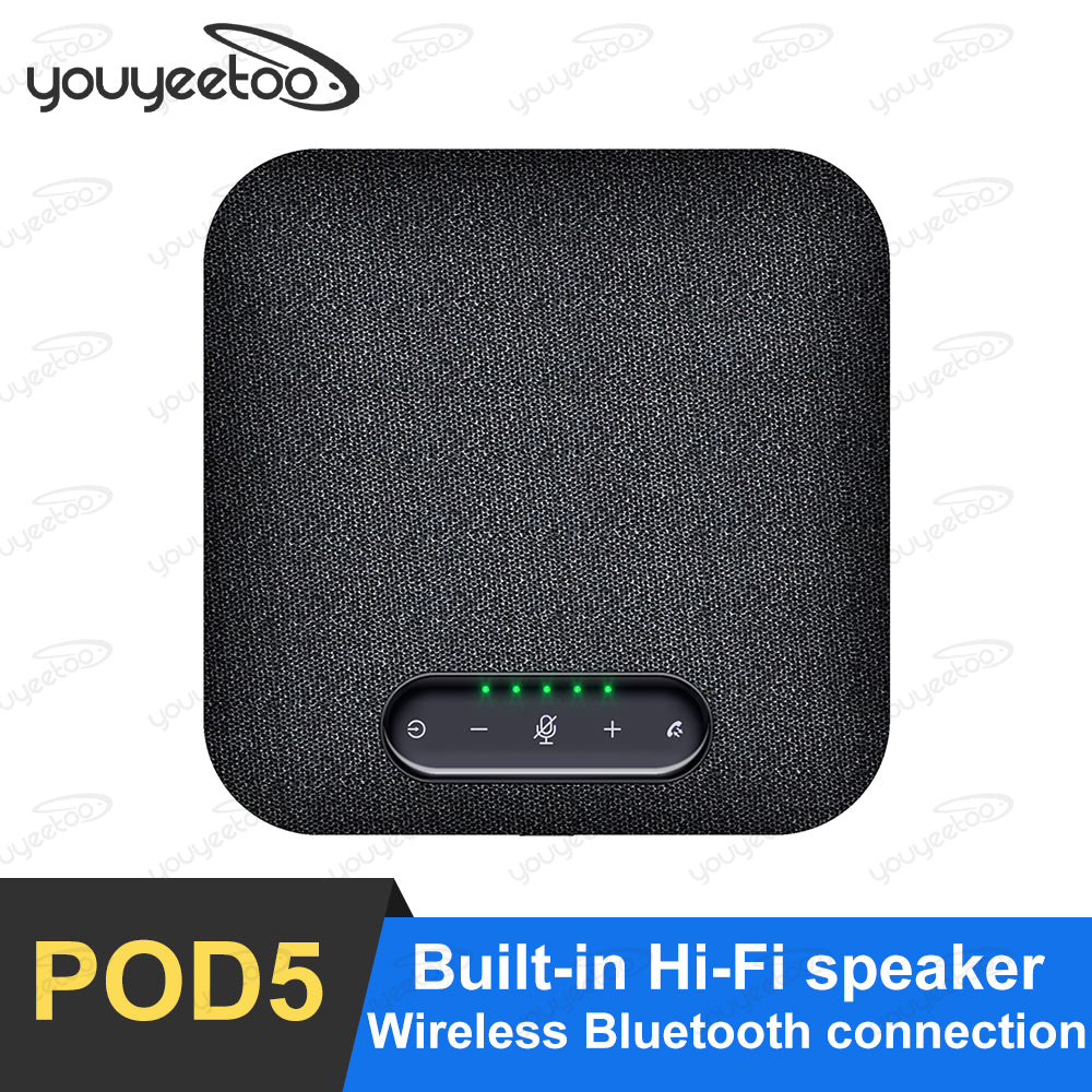 POD5 USB & Bluetooth Speakerphone with Extension Mics Dynamic Background Noise Reduction Hi-Fi audio Range Up to 8 Meters Main image
