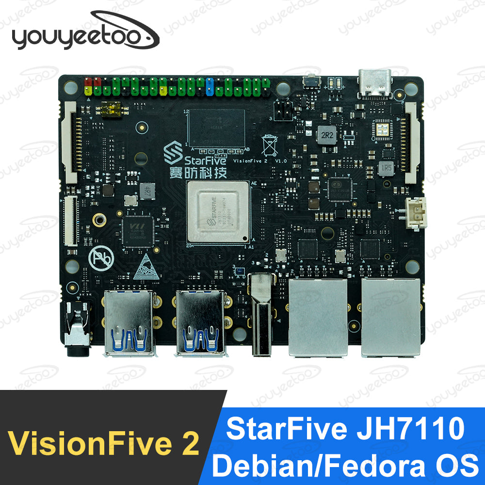 VisionFive 2 - V1.3B - Open source quad-core RISC-V dev board, StarFive JH7110 CPU , Integrated 3D GPU - Local Warehouse
