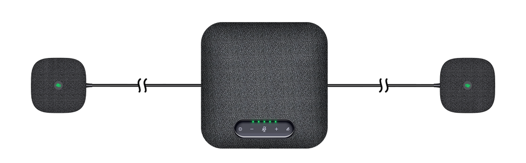 POD5 USB & Bluetooth Speakerphone with Extension Mics Dynamic Background Noise Reduction Hi-Fi audio Range Up to 8 Meters