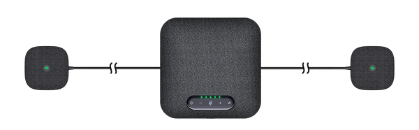 POD5 USB & Bluetooth Speakerphone with Extension Mics Dynamic Background Noise Reduction Hi-Fi audio Range Up to 8 Meters