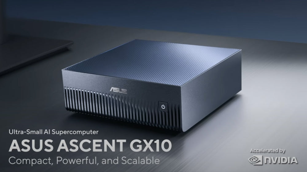 ASUS Ascent GX10 Personal AI Workstation, NVIDIA Grace Blackwell Superchip, 2000 B Parameter Fine-Tune Ready, Whisper-Quiet 1.1 L Mini Tower