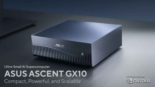 ASUS Ascent GX10 Personal AI Workstation, NVIDIA Grace Blackwell Superchip, 2000 B Parameter Fine-Tune Ready, Whisper-Quiet 1.1 L Mini Tower