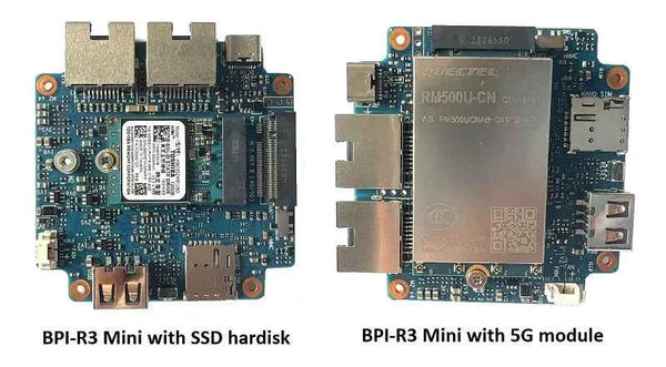BPI-R3 Mini with case - Router board with MediaTek MT7986(Filogic 830),support Wi-Fi 6, 2 2.5GbE network