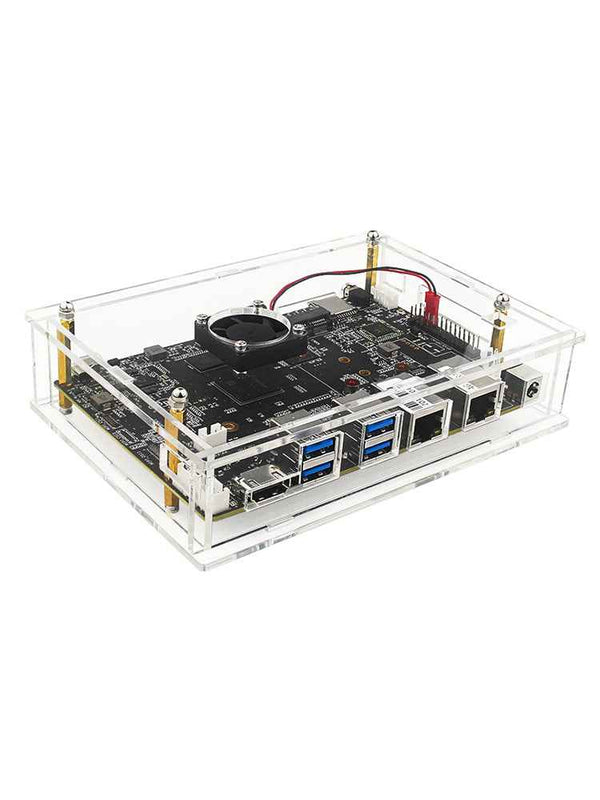 Acrylic case with Fan for BPI F3 -  Banana Pi F3 RISC V Single Board Computer