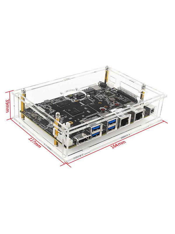 Acrylic case with Fan for BPI F3 -  Banana Pi F3 RISC V Single Board Computer