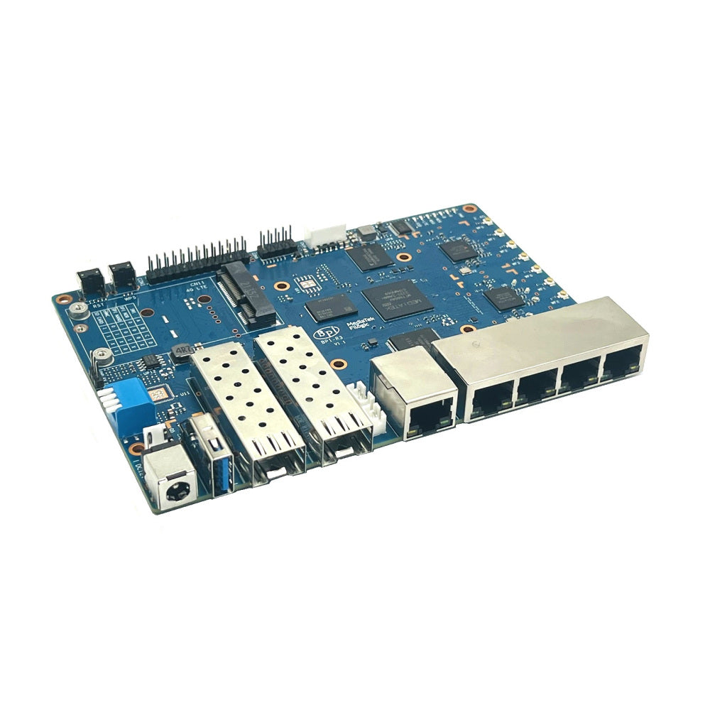 Banana Pi BPI R3 OpenWRT Router - 2G DDR RAM 8G eMMC MediaTek MT7986 Support Wi-Fi6 5 GbE network port