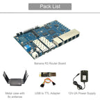 Banana Pi BPI R3 OpenWRT Router - 2G DDR RAM 8G eMMC MediaTek MT7986 Support Wi-Fi6 5 GbE network port