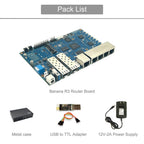 Banana Pi BPI R3 OpenWRT Router - 2G DDR RAM 8G eMMC MediaTek MT7986 Support Wi-Fi6 5 GbE network port