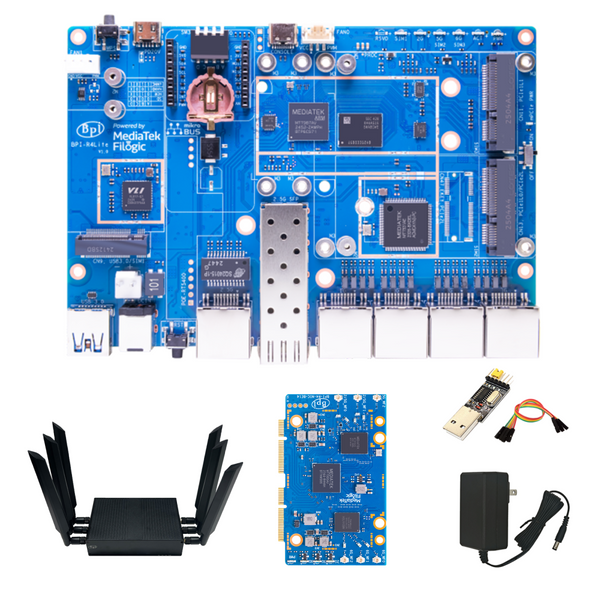 Banana Pi BPI-R4 Lite - 2.5G SFP & RJ45 WAN, 4x 1G LAN, Superior Network Connectivity Industrial Single-board Computer - OpenWrt Router