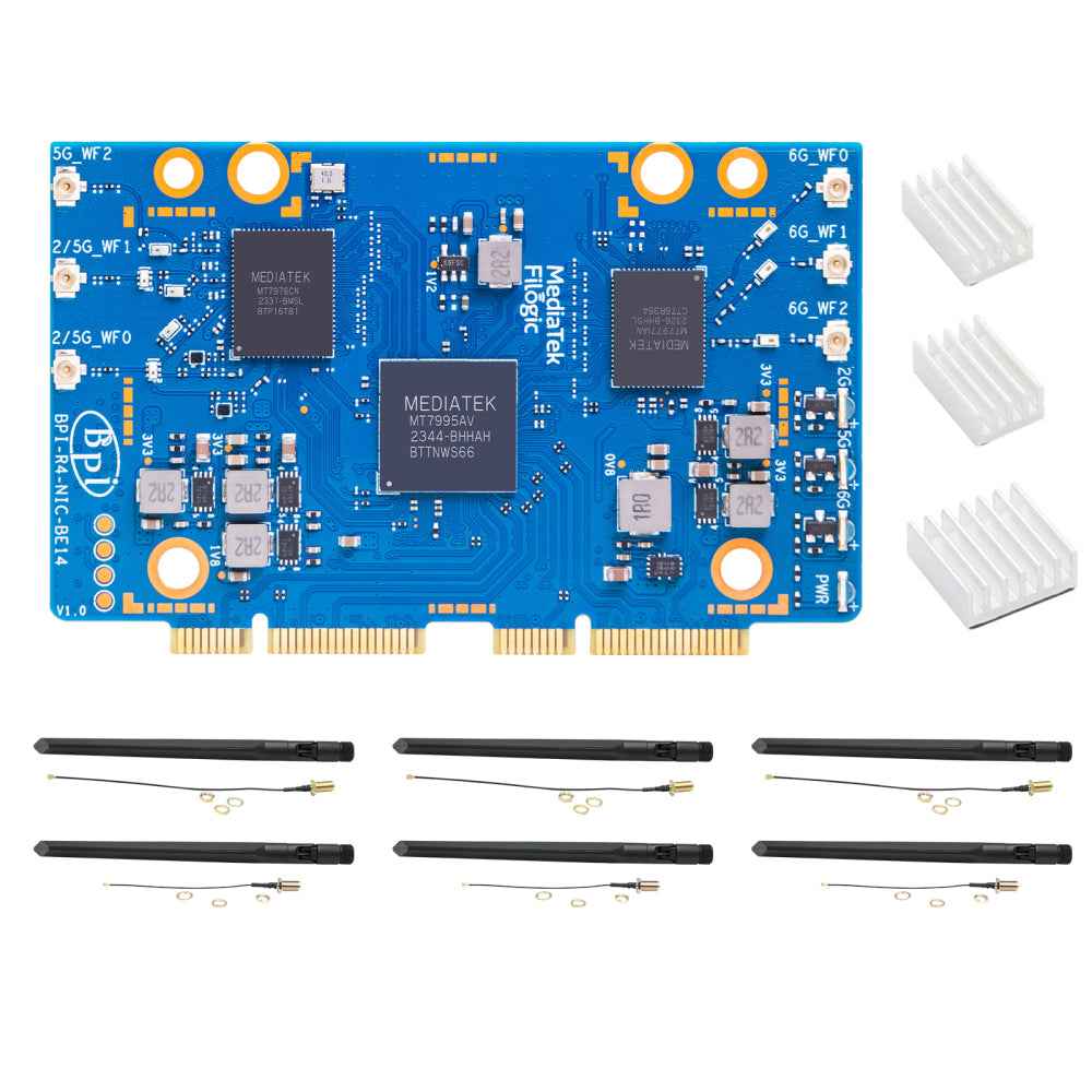 Banana Pi BPI-R4 Lite - 2.5G SFP & RJ45 WAN, 4x 1G LAN, Superior Network Connectivity Industrial Single-board Computer - OpenWrt Router Main image