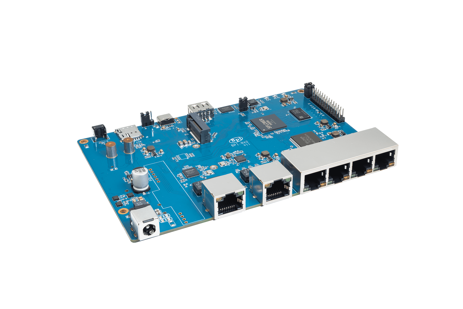Banana Pi BPI-RV2 - RISC-V Openwrt Router - 1x 2.5GbE, 5x GbE RJ45 Port, RISC-V Router development Board