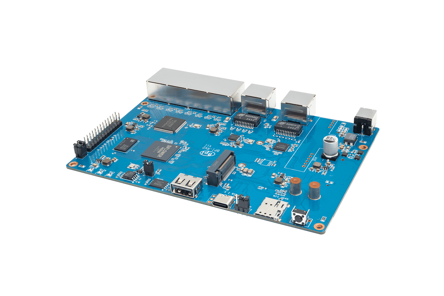 Banana Pi BPI-RV2 - RISC-V Openwrt Router - 1x 2.5GbE, 5x GbE RJ45 Port, RISC-V Router development Board