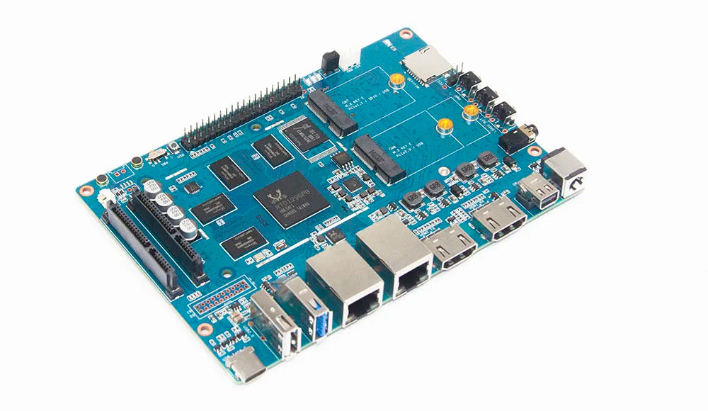 Banana Pi BPI-W2 OpenWrt Router SBC Quad-Core A53 2GB RAM Dual SATA HDMI In/Out