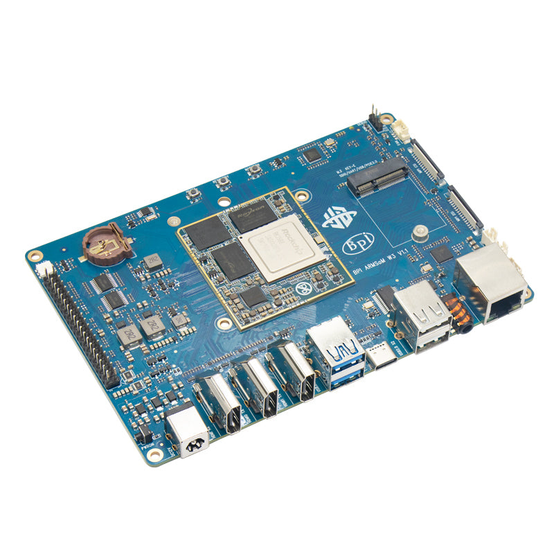 Banana Pi BPI-W3 SBC - Rockchip RK3588 SoM, M.2 NVMe socket, 2.5GbE, up to 8K@60 HDMI output and input