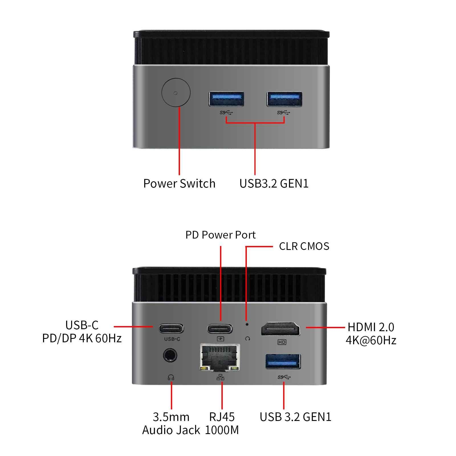 Intel N150 MINI PC youyeetoo BY53, 12GB LPDDR5, Fanless Windows 11