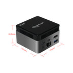 Intel N150 MINI PC youyeetoo BY53, 12GB LPDDR5, Fanless Windows 11 Pro Micro Computer, 128GB–2TB NVMe Options, 4K Dual HDMI, Gigabit Ethernet, VESA Mount Small Desktop for Home/Office