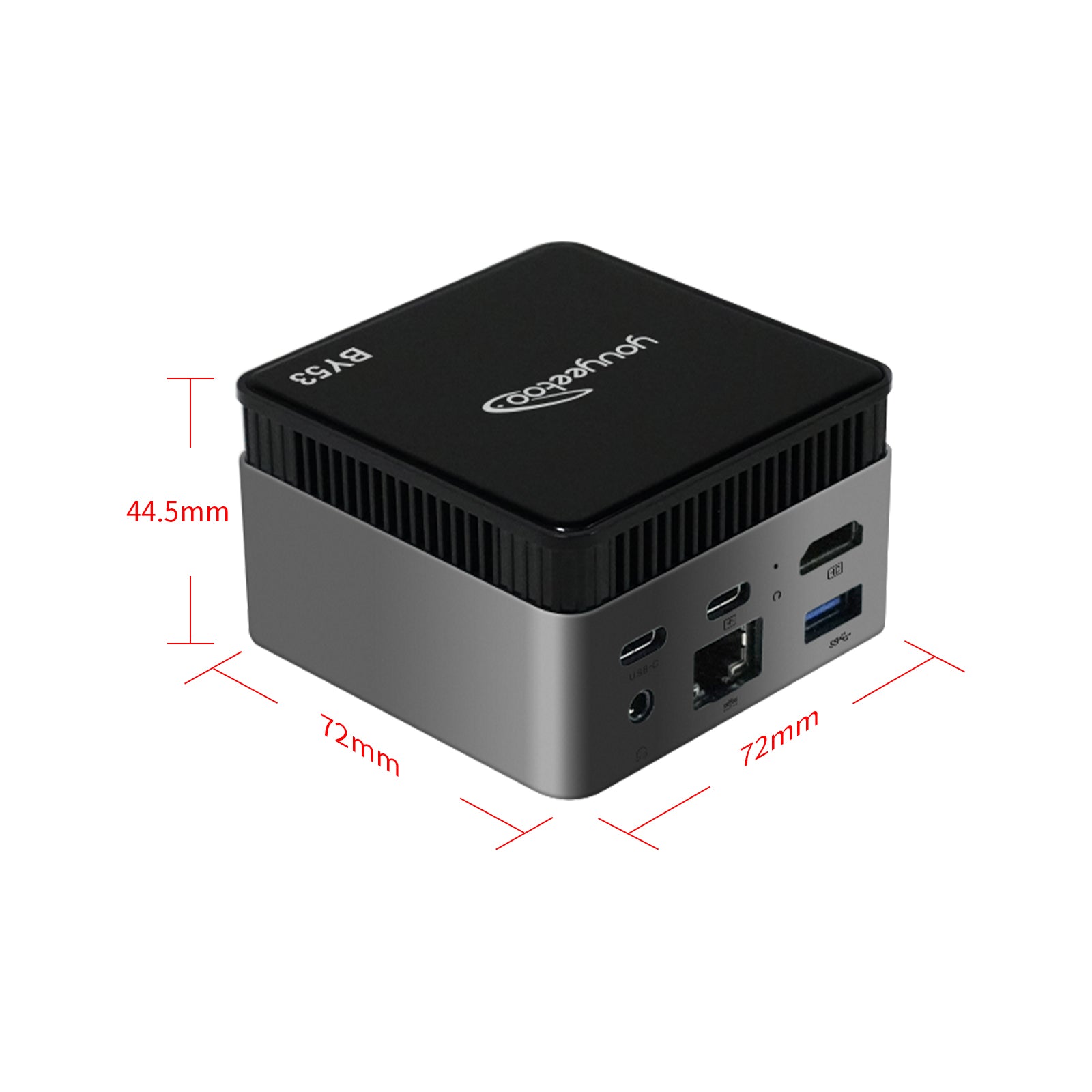 Intel N150 MINI PC youyeetoo BY53, 12GB LPDDR5, Fanless Windows 11 Pro Micro Computer, 128GB–2TB NVMe Options, 4K Dual HDMI, Gigabit Ethernet, VESA Mount Small Desktop for Home/Office