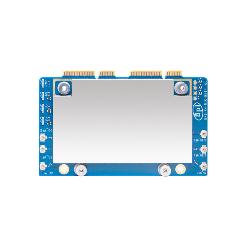 Banana Pi BPI-R4-NIC-BE14(V2.1) WiFi7 module with MediaTek MT7995AV supports Wi-Fi7 technology 2 PCIe 3.0 Interface 2-lane