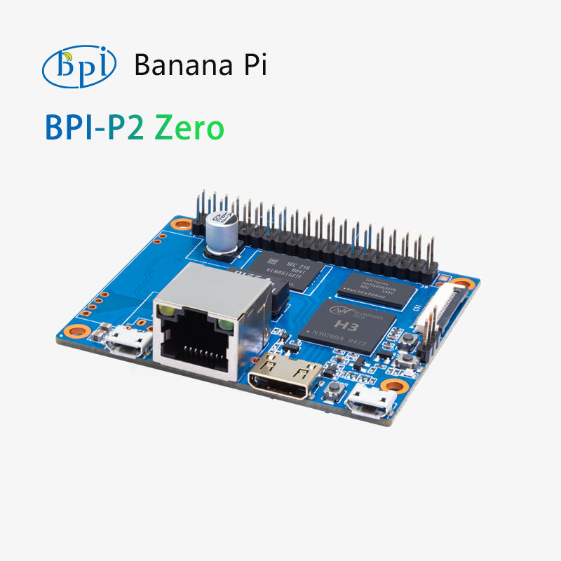 BPI-P2 Zero BPI-P2 Pro - 512MB RAM 8GB EMMC, onboard WIFI, 100M Lan, PoE, 40PIN GPIO - Armbian, Android, Linux