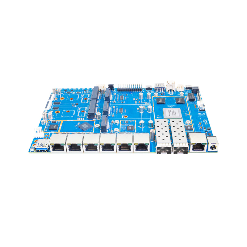 Banana Pi BPI‑R4 Pro 4E  WiFi 7 Router Development Board, MediaTek MT7988A Quad‑Core Cortex‑A73 4GB DDR4, OpenWrt Compatible