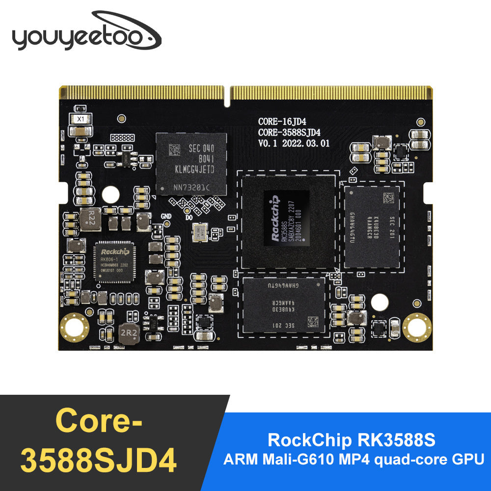 Firefly Core-3588SJD4 - RockChip RK3588S SOM , up to 2.4GHz 6 TOPS  NPU, Support UEFI Boot,Android 12.0,Linux