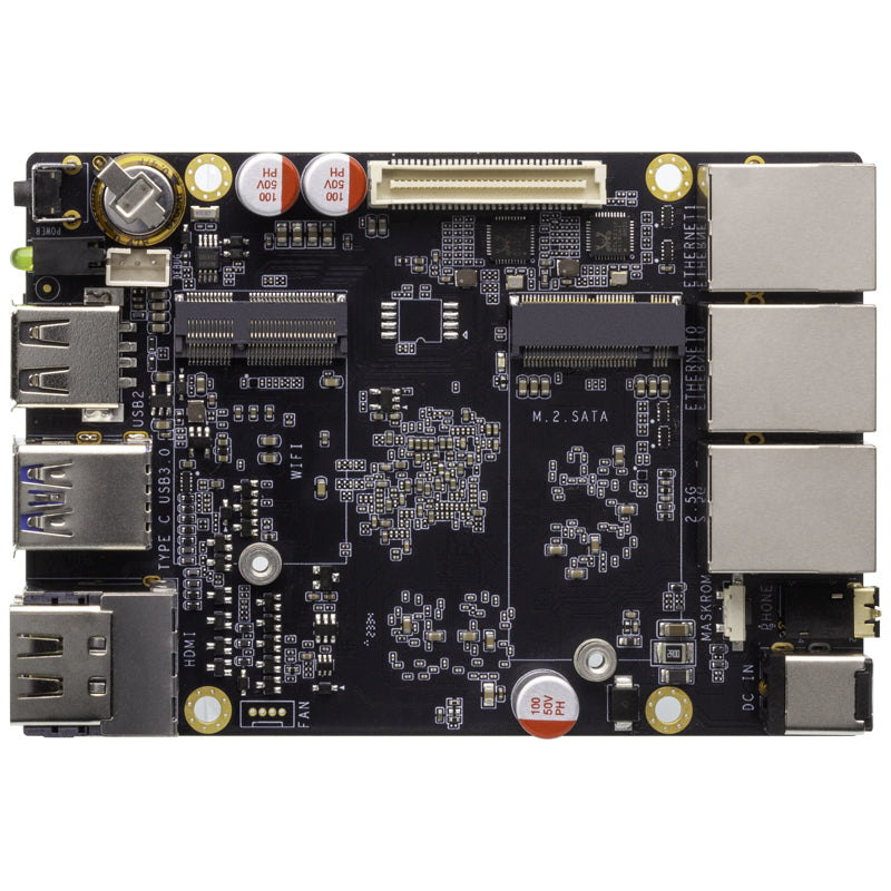 ROC-RK3588-RT Router - 2.5GbE M.2 PCIE - 8K 6TOPS AI SBC - Support Android Linux OpenWRT