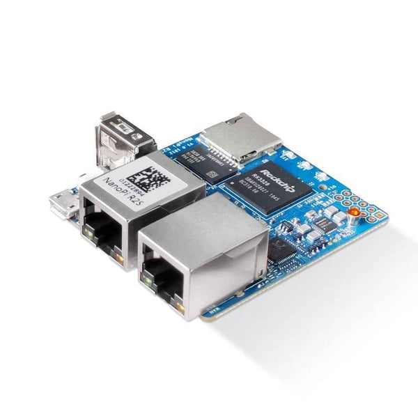 NanoPi R2S Mini Router, Support OpenWrt Linux With CNC Metal Case, Dual Gigabit Port