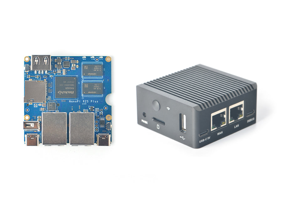 NanoPi R2S Plus Openwrt Router - NanoPi R2S upgrade - 1GB RAM 32GB EMMC - FriendlyWrt, OpenMediaVault, Debian Core and Ubuntu core