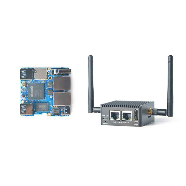NanoPi R5C Openwrt Router - Dual 2.5G Ethernet Port, M.2 WiFi Module, Support FriendlyWrt / Andriod ,Rockchip RK3568B2
