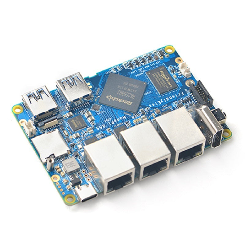 NanoPi R5S Openwrt Router - 1TOP AI NPU - Provide Openwrt Ubuntu Linux Android OS support NVME PCIe WiFi