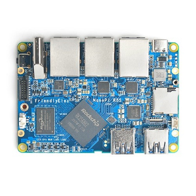 NanoPi R5S Openwrt Router - 1TOP AI NPU - Provide Openwrt Ubuntu Linux Android OS support NVME PCIe WiFi