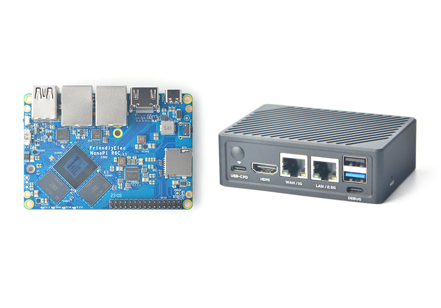 NanoPi R6C 2.5GbE Openwrt Router- 8K Vedio decode 6TOP AI NPU || RK3588S || Support Android 12 TV Openwrt Debian