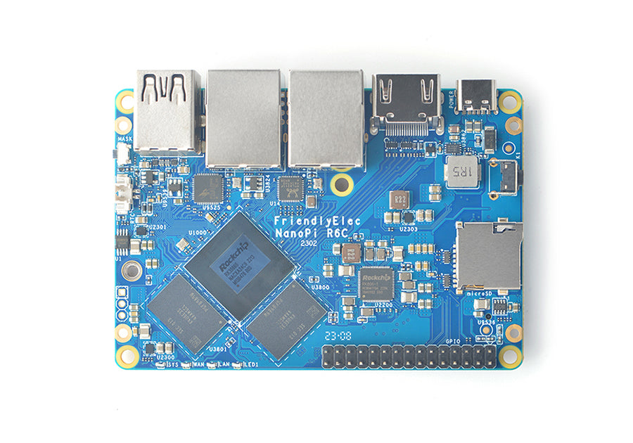 NanoPi R6C 2.5GbE Openwrt Router- 8K Vedio decode 6TOP AI NPU || RK3588S || Support Android 12 TV Openwrt Debian