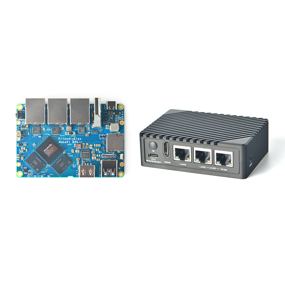 NanoPi R6S OpenWrt Router - 2.5G Ethernet x2, GbE x1, 6TOPS AI NPU for NAS,Router - Multi OS FriendlyWrt/ Android TV/Ubuntu/Debian Main image