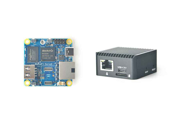 NanoPi Zero2 - Tiny GbE Computer Router - Hidden WiFi Antenna, With eMMC Socket, RJ45 GbE, RK3528A