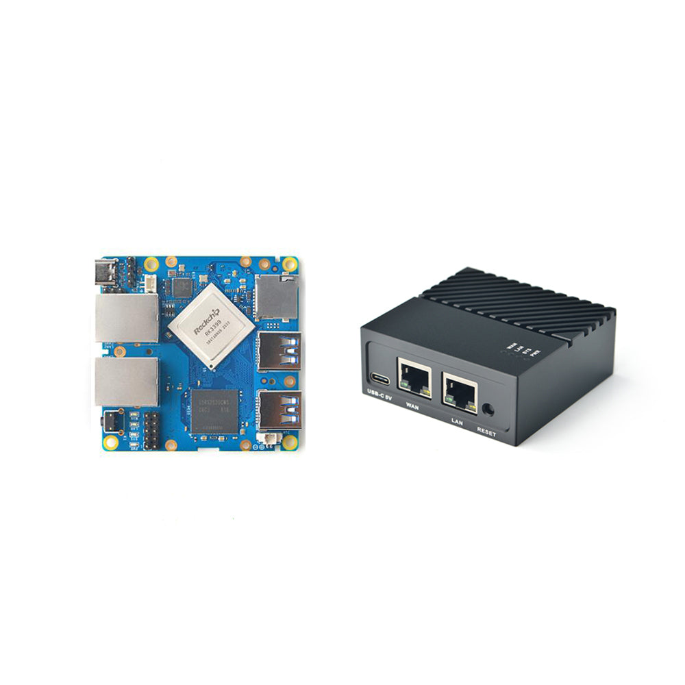 NanoPi R4S Mini Portable Travel Router - OpenWRT Mainline, Dual-Gbps Ethernet Ports 4GB LPDDR4 Secondary image