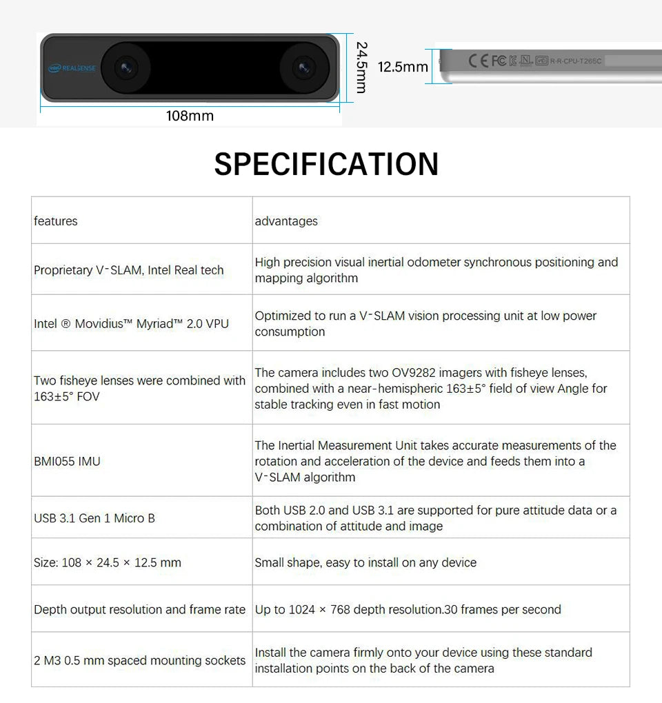 Intel RealSense Tracking Camera T265