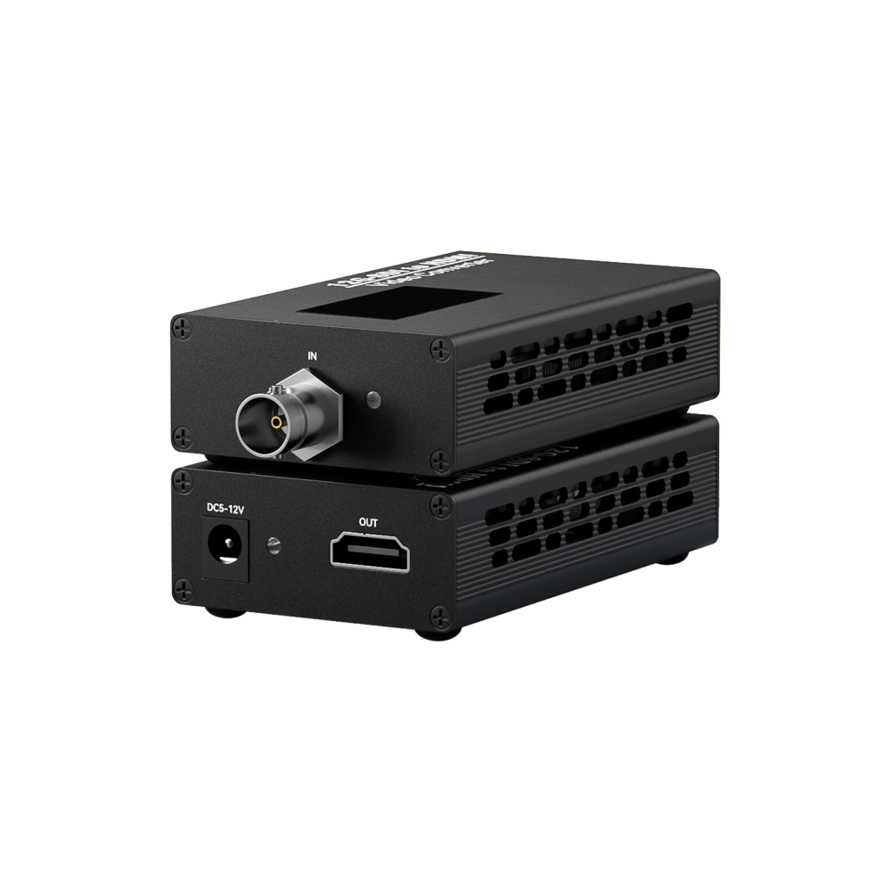 LinkPi 12G-SDI to HDMI Converter, Supporting 4K Resolution at 60 Frames Per Second, Designed for Broadcast and Professional Broadcasting Applications, Equipped with Professional BNC Connectors