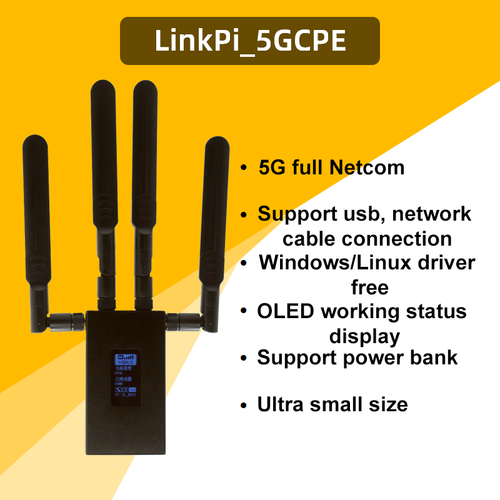 LinkPi 5GCPE - Portable 5G Router - Full Netcom Transfer Port / USB Industrial Gate way / 5G Mobile Router 3GPP Release 15 NSA/SA