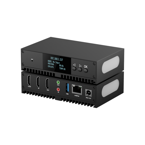 LinkPi ENC1Pro - 4K@60fps NDI Video Encoder - 2xHDMI IN, Built in Tally Light for  Live Streaming , H265(HEVC) , SRT
