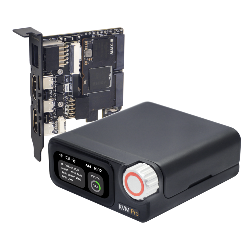 Sipeed NanoKVM Pro - 4K KVM Over IP, Remote Server Management, ATX Power Control, USB Keyboard/Mouse Emulator, 32GB eMMC, WiFi6, power control, batch management Main image