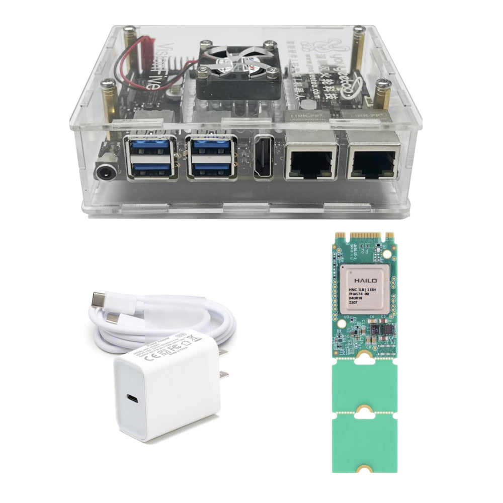 StarFive VisionFive2 RISC-V Single Board Computer, 13TOPS AI KIT,13TOPS Hailo-8L, 8GB RAM, StarFive JH7110, x2 GbE LAN Port ,  AI Deepl Edge Machine